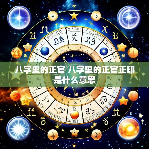八字里的正官 八字里的正官正印是什么意思