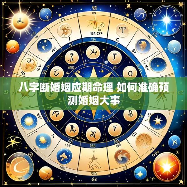 八字断婚姻应期命理 如何准确预测婚姻大事