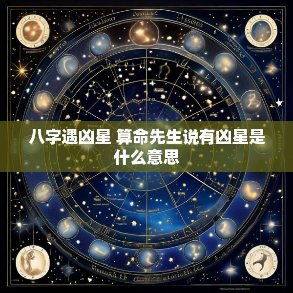 八字遇凶星 算命先生说有凶星是什么意思