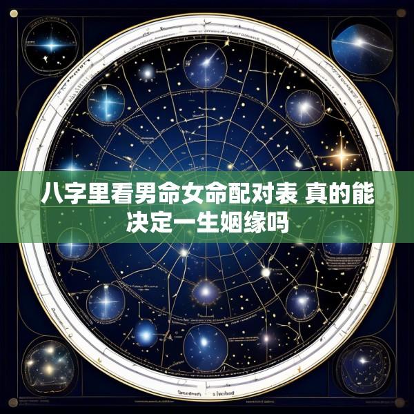 八字里看男命女命配对表 真的能决定一生姻缘吗