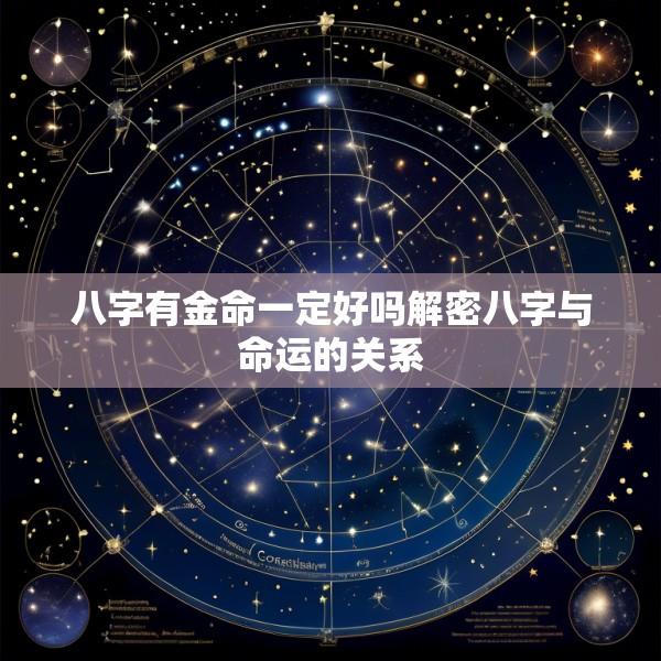 八字有金命一定好吗解密八字与命运的关系