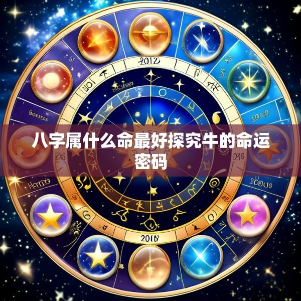 八字属什么命最好探究牛的命运密码