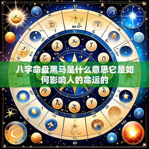 八字命盘黑马是什么意思它是如何影响人的命运的