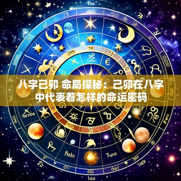 八字己卯 命局探秘：己卯在八字中代表着怎样的命运密码