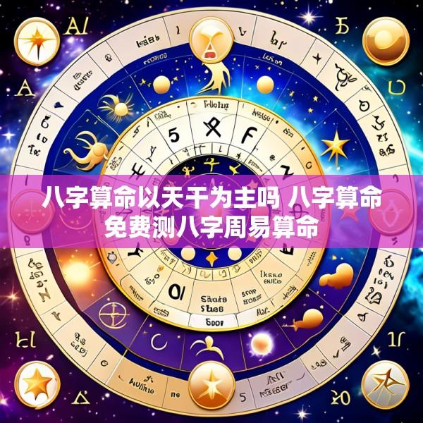 八字算命以天干为主吗 八字算命免费测八字周易算命
