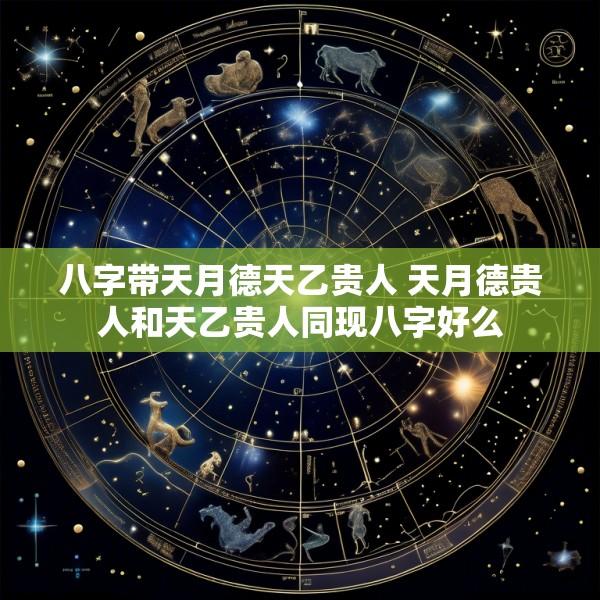八字带天月德天乙贵人 天月德贵人和天乙贵人同现八字好么