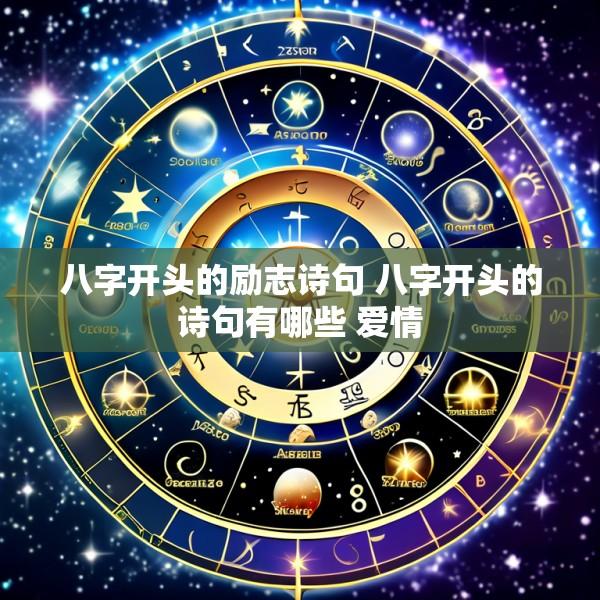 八字开头的励志诗句 八字开头的诗句有哪些 爱情