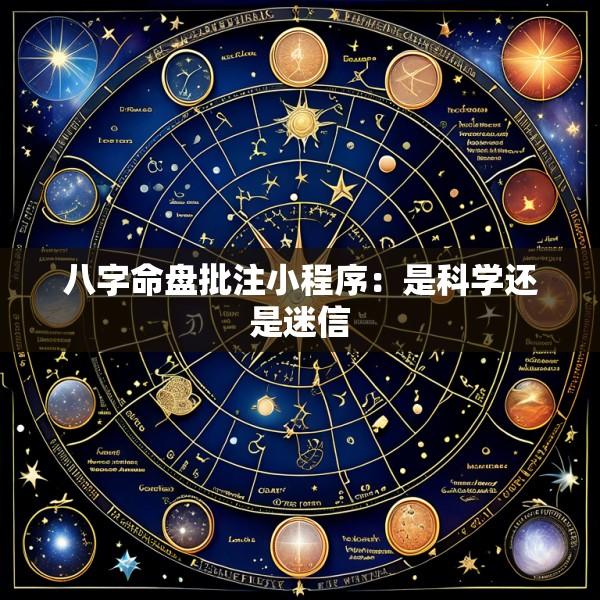 八字命盘批注小程序：是科学还是迷信