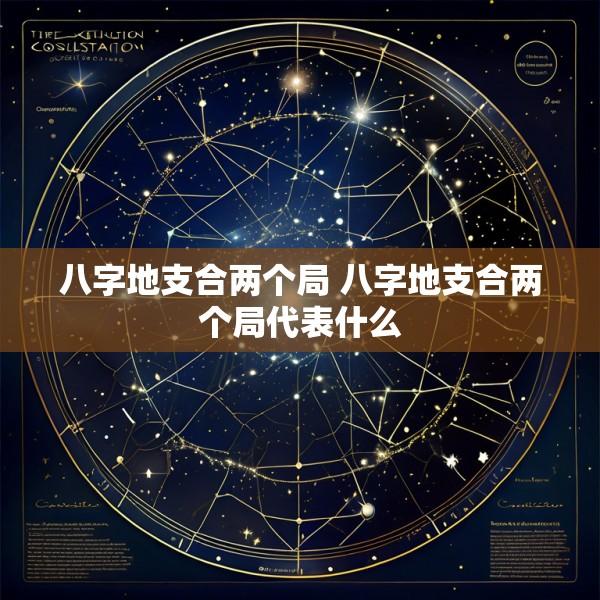 八字地支合两个局 八字地支合两个局代表什么