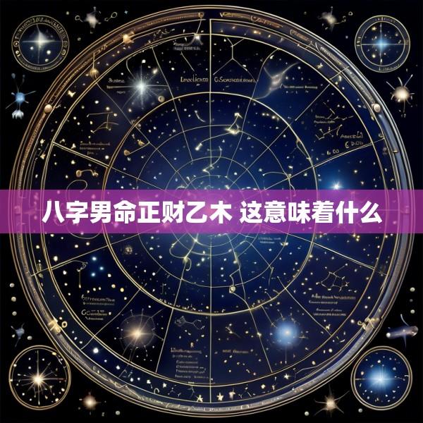 八字男命正财乙木 这意味着什么