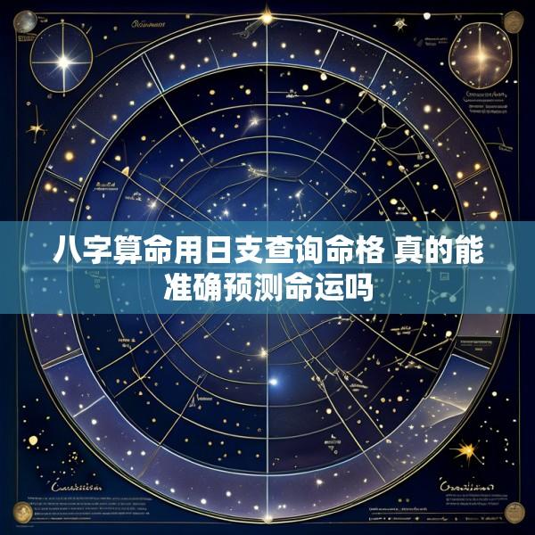 八字算命用日支查询命格 真的能准确预测命运吗