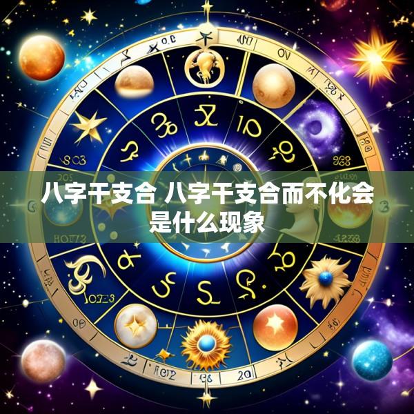 八字干支合 八字干支合而不化会是什么现象
