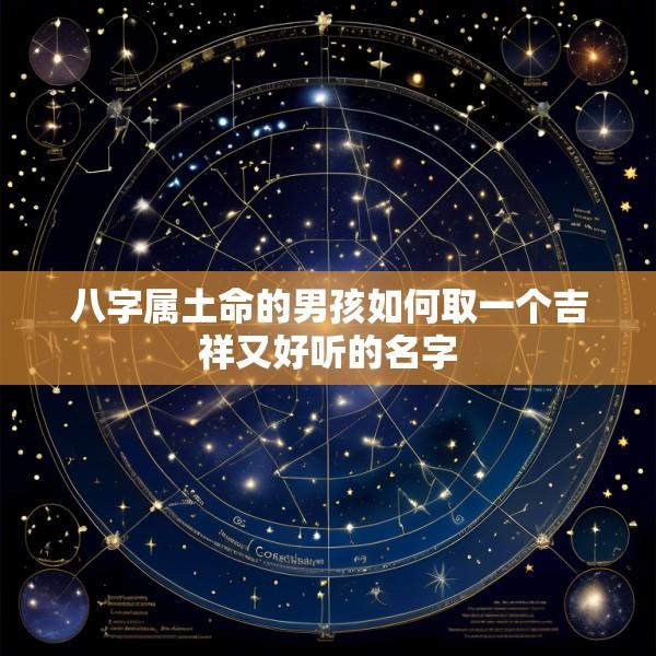 八字属土命的男孩如何取一个吉祥又好听的名字