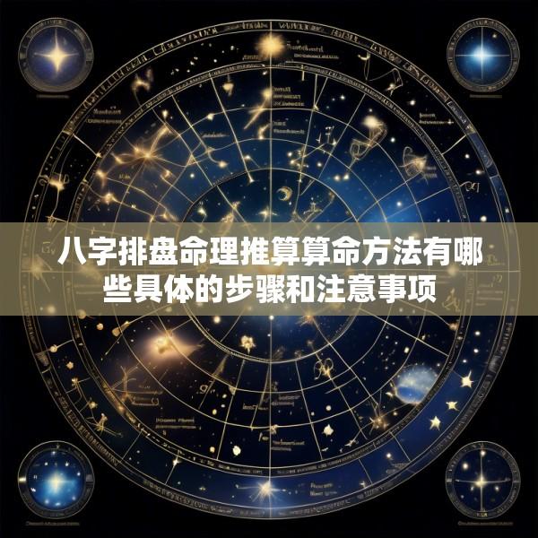 八字排盘命理推算算命方法有哪些具体的步骤和注意事项