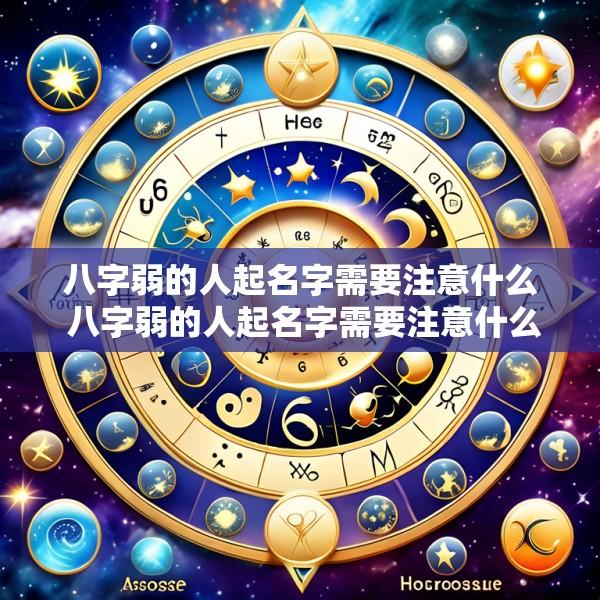 八字弱的人起名字需要注意什么 八字弱的人起名字需要注意什么问题