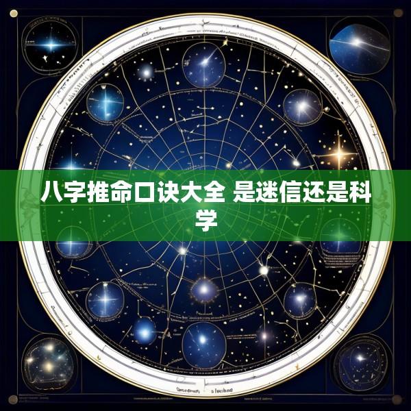 八字推命口诀大全 是迷信还是科学