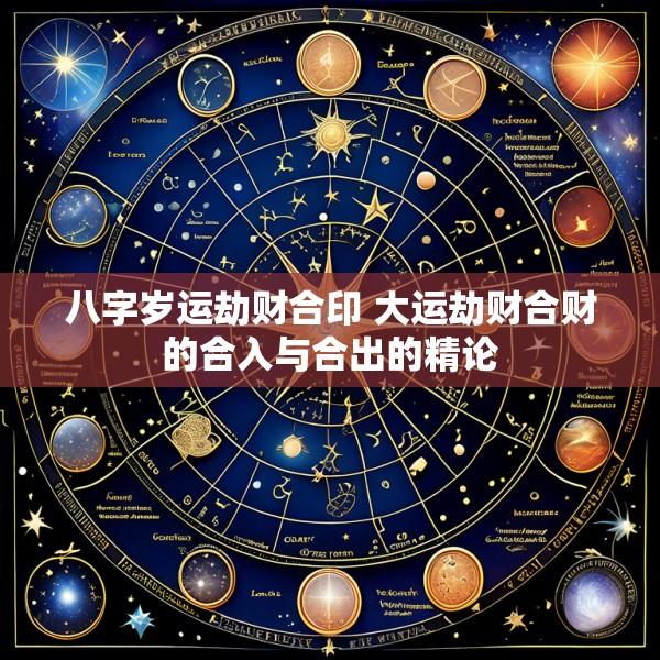 八字岁运劫财合印 大运劫财合财的合入与合出的精论