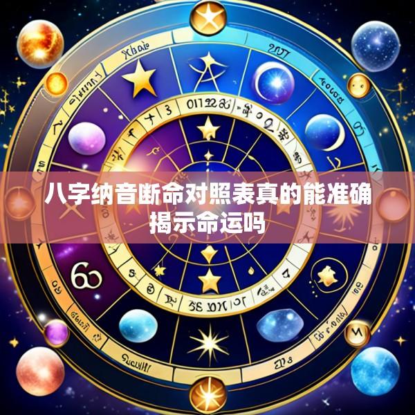 八字纳音断命对照表真的能准确揭示命运吗