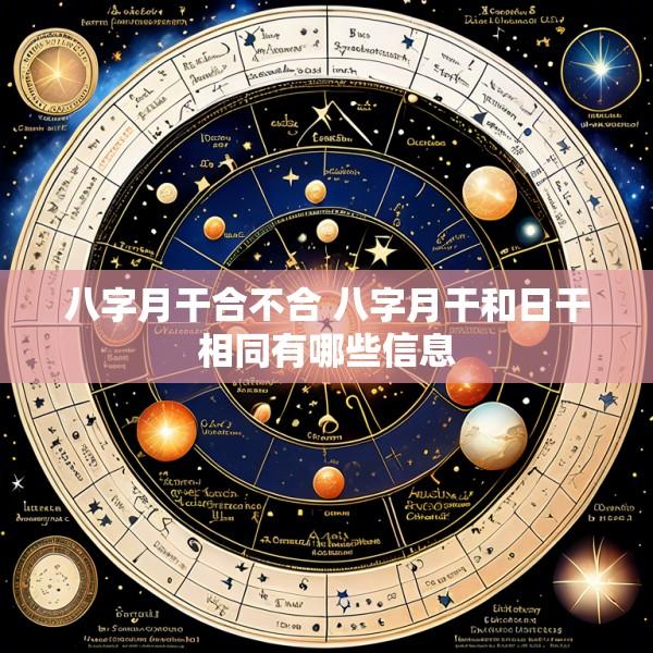 八字月干合不合 八字月干和日干相同有哪些信息