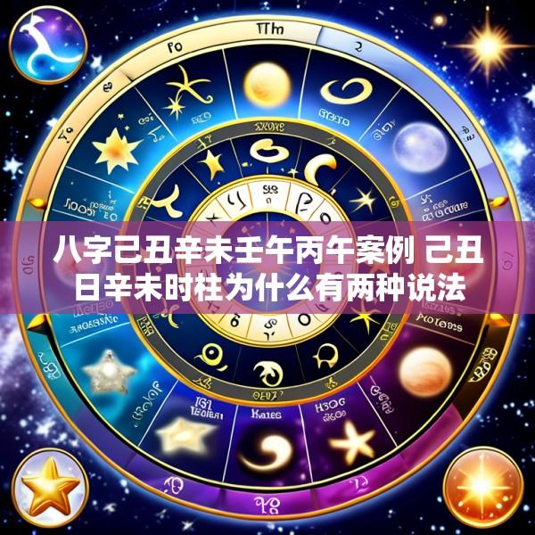 八字己丑辛未壬午丙午案例 己丑日辛未时柱为什么有两种说法