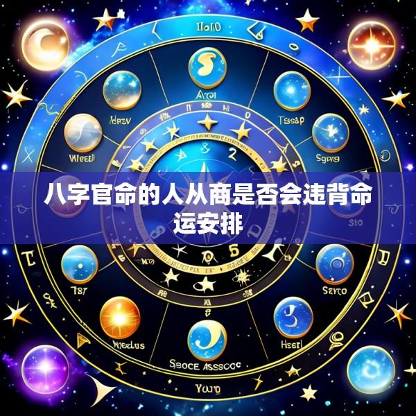 八字官命的人从商是否会违背命运安排