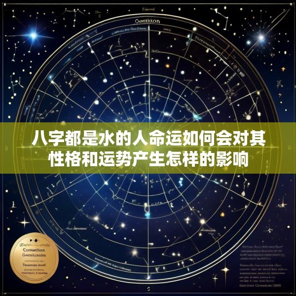 八字都是水的人命运如何会对其性格和运势产生怎样的影响