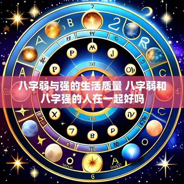八字弱与强的生活质量 八字弱和八字强的人在一起好吗
