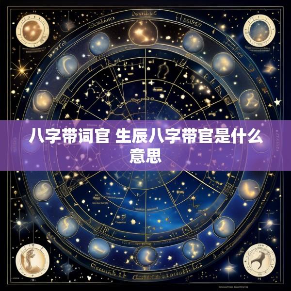 八字带词官 生辰八字带官是什么意思