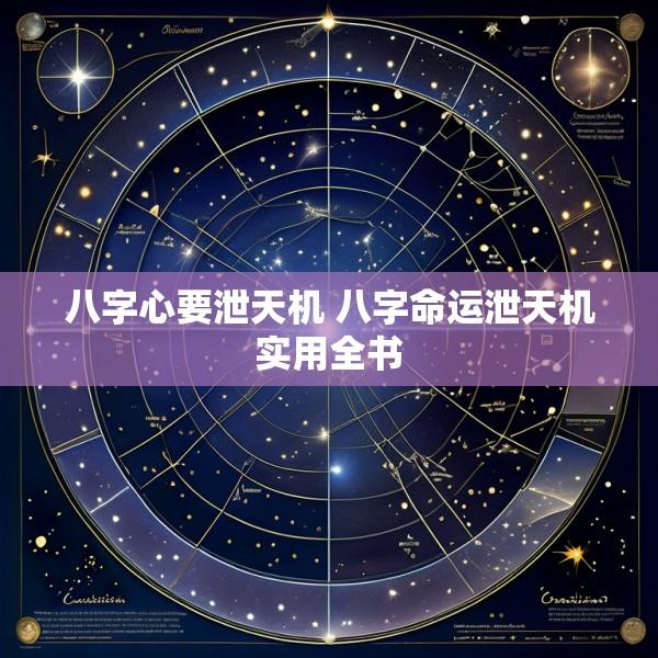 八字心要泄天机 八字命运泄天机实用全书