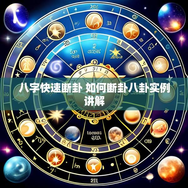 八字快速断卦 如何断卦八卦实例讲解