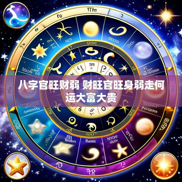 八字官旺财弱 财旺官旺身弱走何运大富大贵