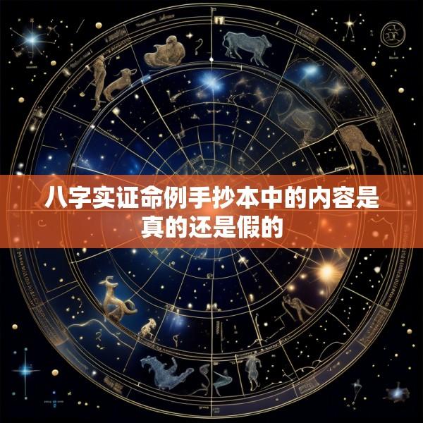 八字实证命例手抄本中的内容是真的还是假的