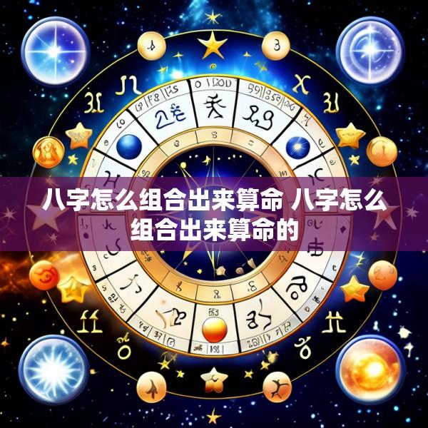 八字怎么组合出来算命 八字怎么组合出来算命的