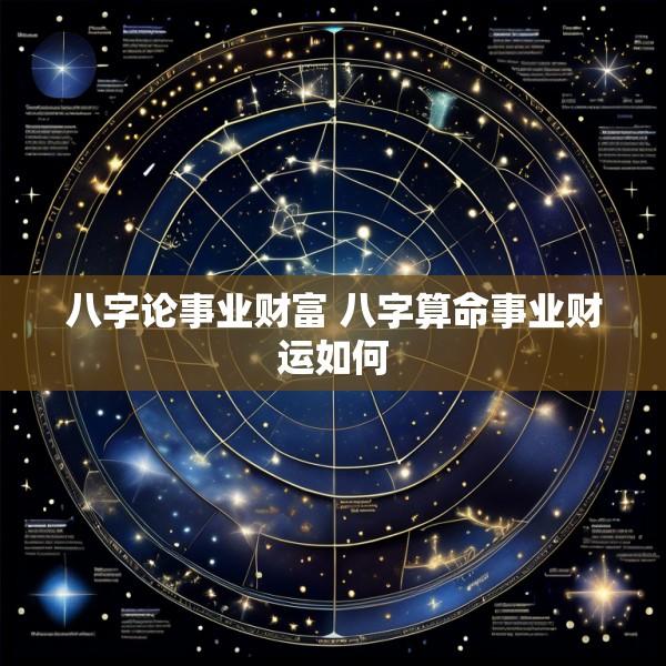 八字论事业财富 八字算命事业财运如何