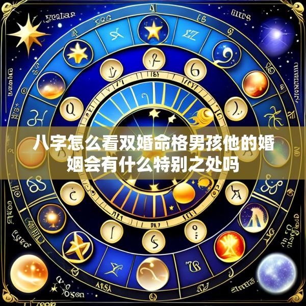 八字怎么看双婚命格男孩他的婚姻会有什么特别之处吗