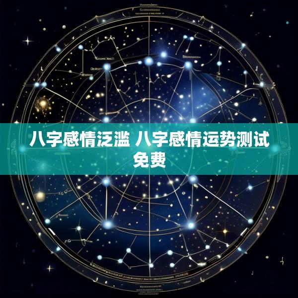 八字感情泛滥 八字感情运势测试免费