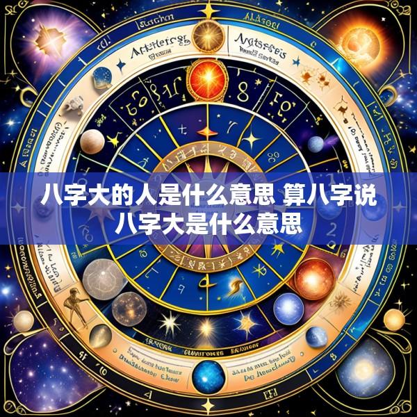 八字大的人是什么意思 算八字说八字大是什么意思