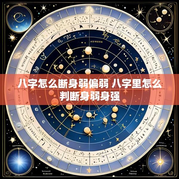八字怎么断身弱偏弱 八字里怎么判断身弱身强