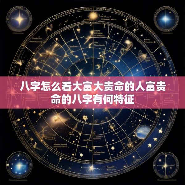 八字怎么看大富大贵命的人富贵命的八字有何特征