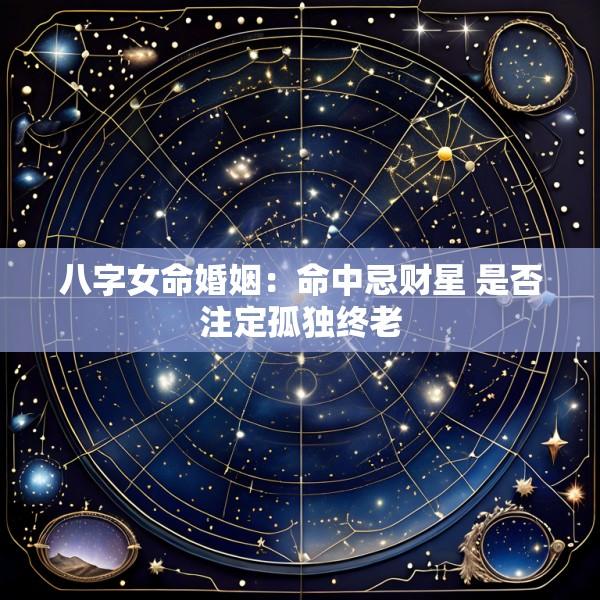 八字女命婚姻：命中忌财星 是否注定孤独终老