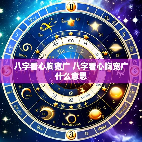 八字看心胸宽广 八字看心胸宽广什么意思