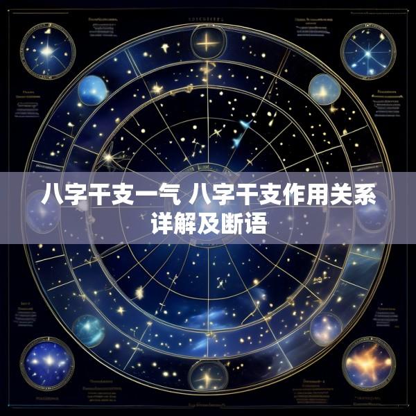 八字干支一气 八字干支作用关系详解及断语