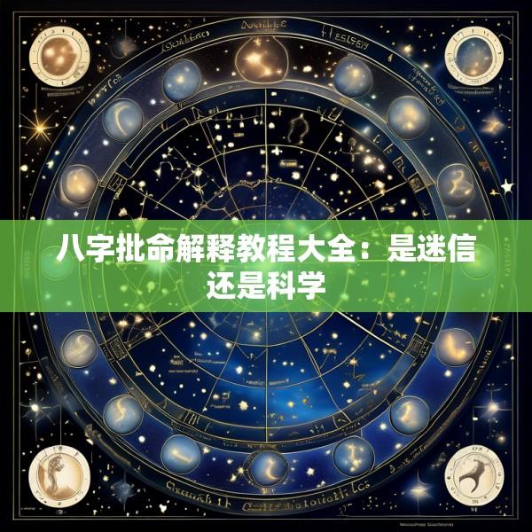 八字批命解释教程大全：是迷信还是科学