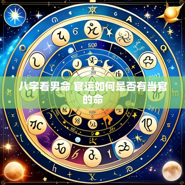 八字看男命 官运如何是否有当官的命