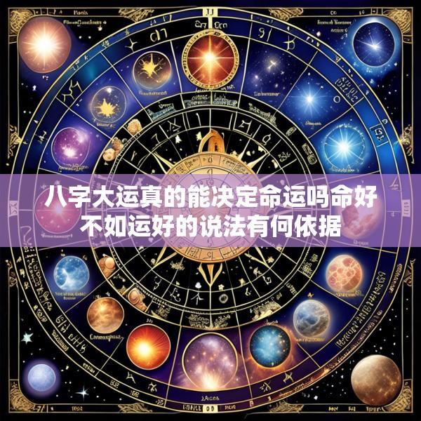 八字大运真的能决定命运吗命好不如运好的说法有何依据