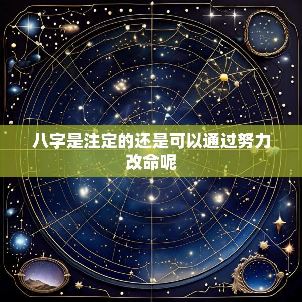 八字是注定的还是可以通过努力改命呢