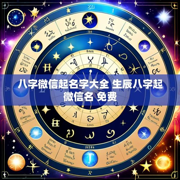 八字微信起名字大全 生辰八字起微信名 免费