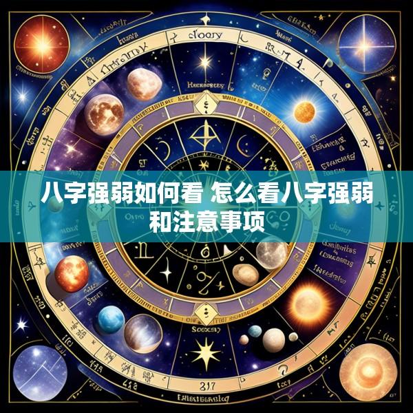八字强弱如何看 怎么看八字强弱和注意事项