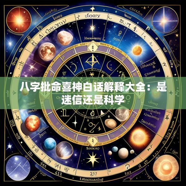 八字批命喜神白话解释大全：是迷信还是科学