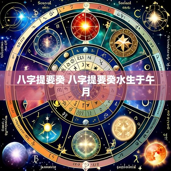 八字提要癸 八字提要癸水生于午月